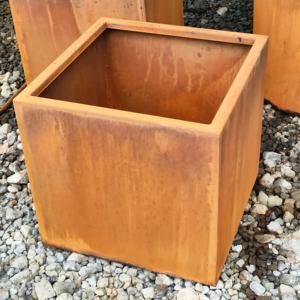 Grandes jardinières d'extérieur en acier Corten, rondes et hautes, pour arbres et plantes, à placer en bord de route - Product Image 5