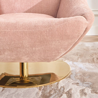Chaise de salon de haute qualité en acier inoxydable, rembourrée en tissu, pour hôtel et villa
