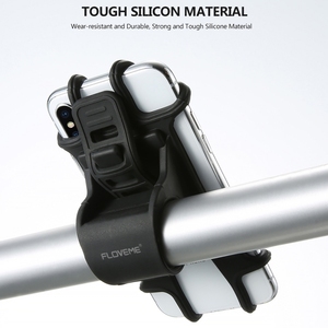 Floveme通用硅胶可调自行车摩托车360旋转带车把手机安装支架 - Product Image 3
