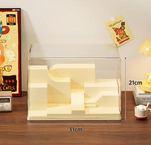 맞춤형 색상 아크릴 투명 디스플레이, 먼지 방지 뚜껑이 있는 적층형 보관함, 블라인드 박스 피규어 보관용 - Product Image 4