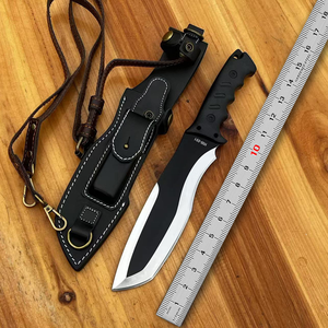 Cuchillo de infantería personalizable de alta calidad, acero inoxidable G10, punta de caída, para camping al aire libre, con funda, para uso EDC, grado DIY - Product Image 6