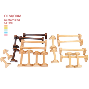 Su misura Fitness Push Up stand <span class=keywords><strong>bar</strong></span> Sport palestra attrezzature in legno casa Calisthenics in legno solido in legno Parallettes giocattoli per Kidults - Product Image 1