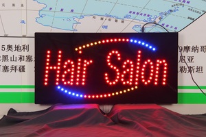 Tienda de belleza y peluquería para colgar en interiores, letrero abierto de salón de belleza con luz LED de 30*60CM, letrero colgante abierto Acrílico - Product Image 3