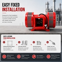 Sirena de Advertencia Eléctrica de Doble Rotor de Aire, 160dB, AC110V 220V, para Sistemas de Alarma de Incendios y Emergencias