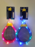 Ensemble de badminton lumineux Jumbo avec 2 raquettes et 1 volant, sport de plein air idéal pour le parc, la cour, la pelouse, la plage, le camping