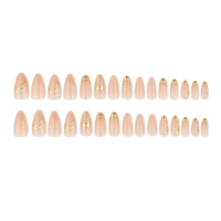 30 pièces d'accessoires pour ongles, ongles artificiels à couverture complète pour filles, faux ongles 3d, jolis faux ongles en poudre miroir magique, amande