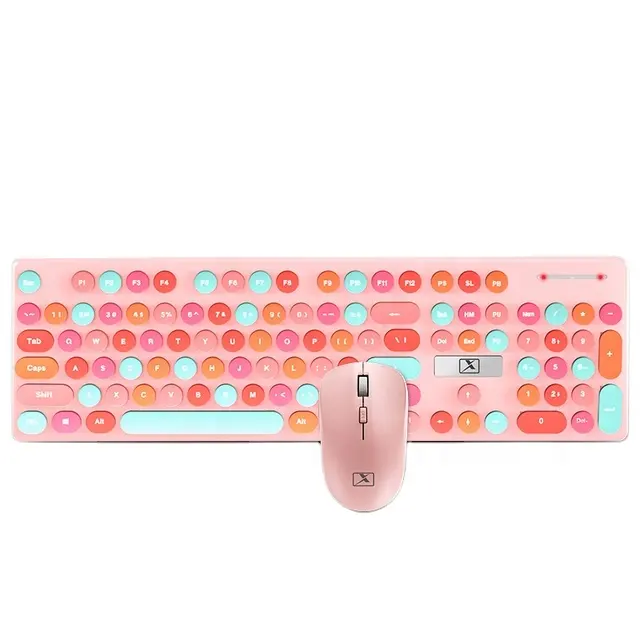 104 Keys 2.4G Wireless Feel Silent Keyboard Mouse kits For Macbook Lenovo Asus Dell HP Computer Keypad Girls Rechargeable Combo