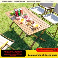 Ensemble table et chaises pliantes de camping, table pliante en acier au carbone avec chaises lune, équipement portable d'extérieur pour pique-nique et barbecue