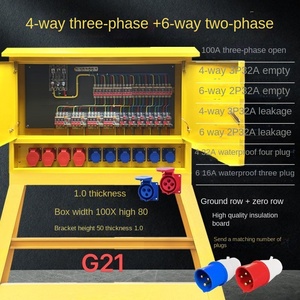Boîte de distribution secondaire jaune pour chantier avec échafaudage Boîte de distribution temporaire pour chantier - Product Image 2