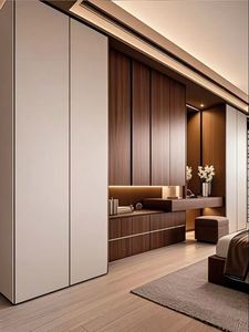 Armario Convertible Moderno de Lujo, Vestidor, Tocador, Muebles Minimalistas Europeos de Alta Calidad, Tamaño Personalizado para el Hogar, MDF - Product Image 2