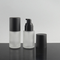 Botol Pompa Tanpa Udara Semi-kemasan Silinder BB Cream 30ml Botol Foundation Kemasan Kaca Karton Sablon