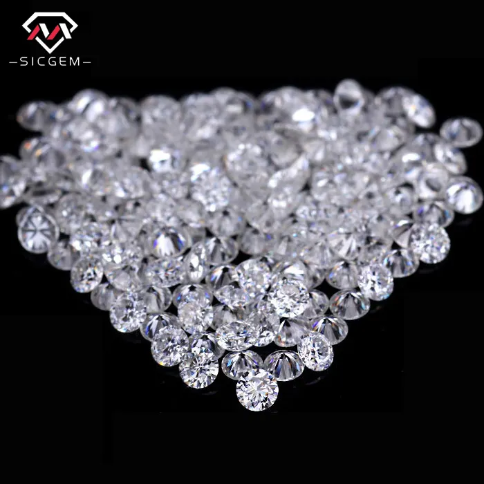 Wholesale Loose Gemstone Synthetic Diamond Small Mini Rough D Color 0.8Mm-3.0Mm Wholesale Melee White Moissanite Diamond