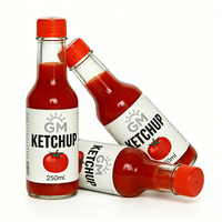 Bouteille en verre vide économique avec couvercle pour épices, sauces, chili, sauces de table, salades, sauces BBQ et sauces piquantes, 150ml 250ml 3oz 5oz