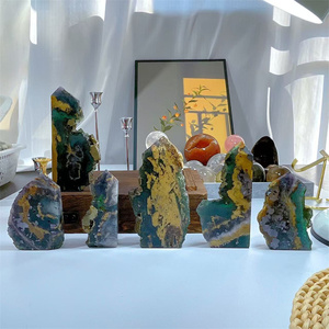 Vendita calda <span class=keywords><strong>Fluorite</strong></span> viola naturale con torre di cristallo di pirite torre di cristallo colonna per la decorazione domestica - Product Image 2