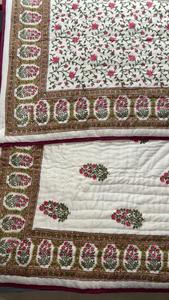 Edredón Kantha de Lujo Premium con Diseño Jaipuri, Edredón con Estampado de Bloques, Edredón de Algodón con Diseño Étnico Estampado a Mano para Decoración de Hoteles - Product Image 5