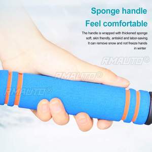 Outils de déneigement pour voiture, pelle à neige télescopique rotative en ABS bleu, réglable en longueur, pelle à neige portable pour véhicule, hiver - Product Image 3