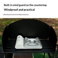 Cuisine mobile multifonctionnelle d'extérieur, table à manger pliante en alliage d'aluminium, armoire de rangement 146x46x70cm pour le camping