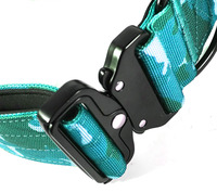 Collar para Perro Resistente y Duradero, con Diseño Sólido y Acolchado, de Nailon Táctico, con Hebilla Metálica de Liberación Rápida y Forro Interior Suave
