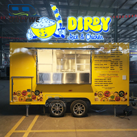 ONLYWE Food Truck Bbq Food Trailer Concession Trailer Hot Dog Mobile bar Taco Pizza Truck Coffee Carts Food Trailer