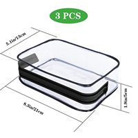 Trousse de toilette transparente étanche pour femmes, trousse de maquillage cosmétique pour hommes sac de rangement de toilette de voyage