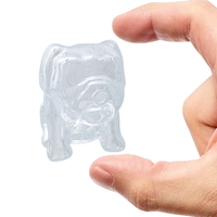 BHD forme amusante lave-vaisselle micro-ondes bouledogue moule à glace sans BPA libération facile 3D forme de chien Silicone bac à glaçons pour whisky