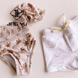 Traje de Baño para Niños al por Mayor de Fábrica, Traje de Baño con Estampado Playero, Traje de Baño de Nailon Sostenible Personalizado para Niños - Product Image 3