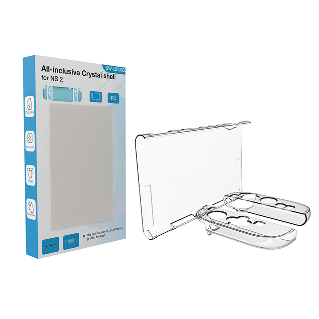 New Factory Crystal Clear Full-Body Protective Case for Nintendo 2 Accessories Hard PC Case