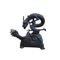 Décoration de jardin, statue de dragon chinois en bronze/métal de luxe, sculpture Feng Shui, technique de moulage, couleur/taille personnalisable, art 3D