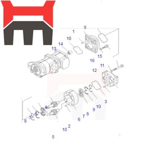 Bomba Hidráulica para Cargadora de Ruedas WA150-1 WA150-3 WA180-3, Bomba de Engranajes 705-13-23530 - Product Image 2