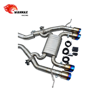 Système d'échappement Catback Valvetronic pour BMW G80 M3 G82 M4 S58 3.0T Performance, silencieux chromé avec embouts bleus