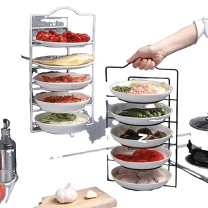Kitchen food preparation gadget: wall-mounted shelf, countertop, floor-<b>standing</b>, multi-tiered <b>vegetable</b> rack, portable food - Product Image 5