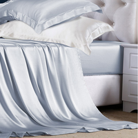 300 TC naturel doux luxe haute qualité 100% ensemble de draps de literie en soie