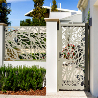 Maison indienne Portes en aluminium Boundary Wall Grill Porte coulissante décorative en métal simple de petite taille