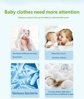 Lessive liquide pour vêtements de bébé 1kg, sans danger pour les nouveau-nés, antibactérienne, hypoallergénique, écologique, parfum floral, élimination douce des taches, OEM