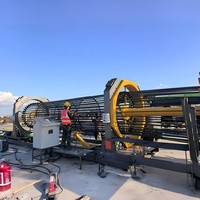 Nouvelle machine de soudage à rouleaux motorisée automatique à commande PLC pour cages de pieux en acier inoxydable, haute précision