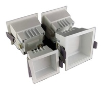 Plafonnier encastré LED carré SMD étanche anti-éblouissement avec diffuseur PC 7W 12W 18W, angle de faisceau 90 degrés 4000K