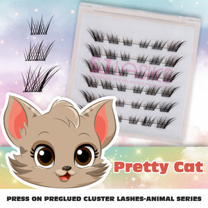 VENTE EN GROS Appuyez sur les cils en grappe précollés-Série animale Appuyez sur les cils Offre Spéciale Kit d'extension de cils de bricolage - Product Image 2