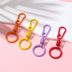 Alloy Spring Buckle Keychain Colorful <b>Hook</b> DIY Bag Accessory - Product Image 3