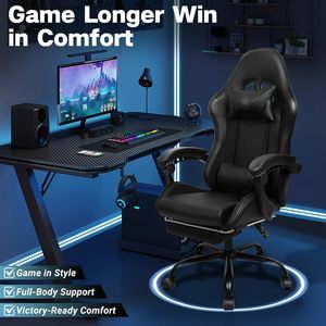 Chaise de jeu robuste et confortable pour ordinateur, inclinable, design racing élégant, pour joueurs adultes - Product Image 2