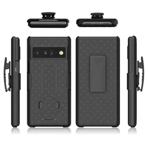 2022 Best selling phone case weave holster combo anti shock phone cover for Google Pixel 6 pro