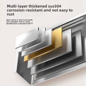 Multi-functional Nano 304 Stainless Steel <strong>Kitchen</strong> Sink Four Hole Modern Black Waterfall <strong>Shower</strong> Single Bowl Set 5 Year Warranty - Product Image 4