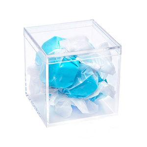 Di alta qualità moderno cubo quadrato di plastica scatola di caramelle con piccoli gioielli coperchio eco-friendly acrilico espositore per regali - Product Image 1