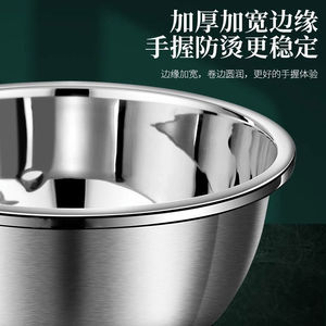 Xinrong Stainless Steel Bowl With Glass Lid 304 Food Grade Round <b>Kitchen</b> Mixing Serving Dish For Soup Seasoning Fermented - Product Image 3
