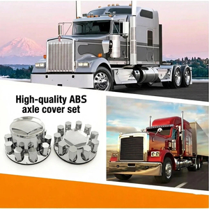 Couvre-écrous à visser chromés de 33mm pour essieu arrière pour cargo, <span class=keywords><strong>Mack</strong></span>,Kenworth,International,Peterbuilt - Product Image 3