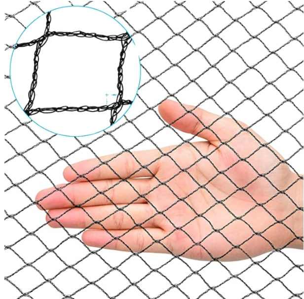 50 X 50 Feet Nylon Garden Mesh Bird Poultry Deer Netting with 2 Inch Square  Mesh for Chicken Coop Roof Fruit Tree Bushes