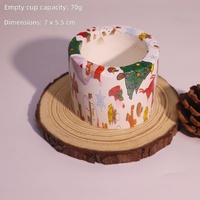 Bougie en cire de soja parfumée artisanale en gros, dans un pot en céramique peint à la main, avec mèche végétale, pour la décoration de la maison et les cadeaux de Noël