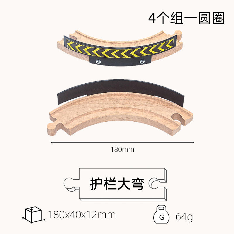 Grand rail incurvé de garde-corps