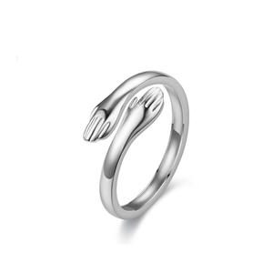 Diseño personalizado <span class=keywords><strong>Abrazo</strong></span> Parejas Anillos DE BODA Moda Abierta Señoras Anillo Tendencia Todos los hombres a juego Accesorios de joyería - Product Image 6