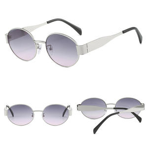 DL GLASSES 2024 Hot Trendy Gafas Hombres Mujeres Gafas ovaladas Lente Rosa Lunettes Pequeño marco de metal Gafas de Sol de moda personalizadas - Product Image 3