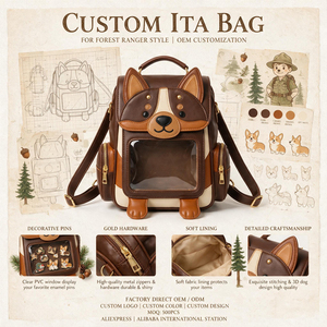 Fabricante OEM ODM <span class=keywords><strong>de</strong></span> Bolsos Ita Personalizados, Mochila con Forma <span class=keywords><strong>de</strong></span> Monstruo <span class=keywords><strong>de</strong></span> Dibujos Animados, Ventana Transparente, Exhibición <span class=keywords><strong>de</strong></span> Pines Esmaltados, Bolso Bandolera Itabag - Product Image 2